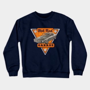 hot rod garage Crewneck Sweatshirt